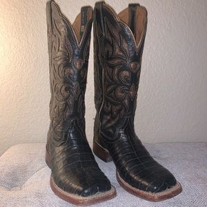 Ariat, Black, women, square toe caiman
